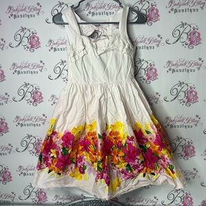 Bloome de jeune fille dress Charming Floral Kids Dress in White and Pink flowers